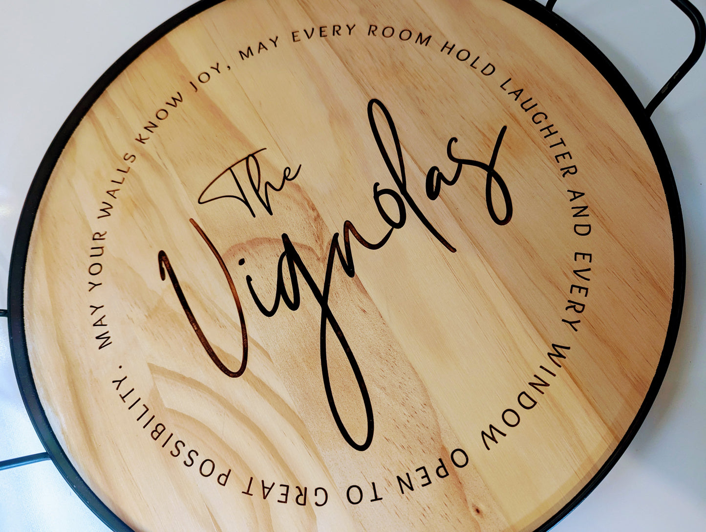 Custom Engraved Wood Tray – Personalized Serving or Display Gift