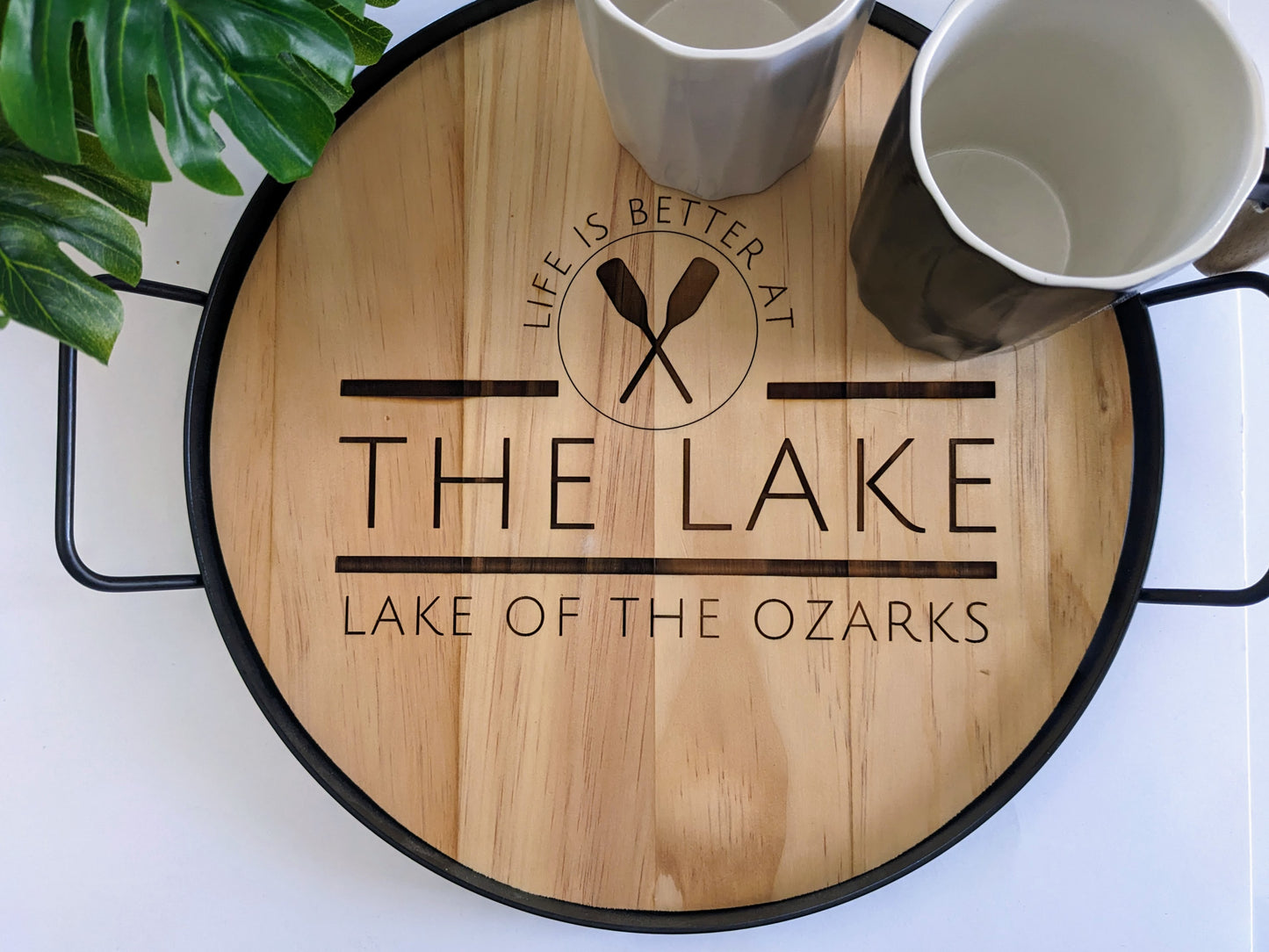 Custom Engraved Wood Tray – Personalized Serving or Display Gift