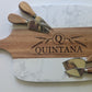 Custom Marble & Acacia Wood Cutting Board – Personalized Gift