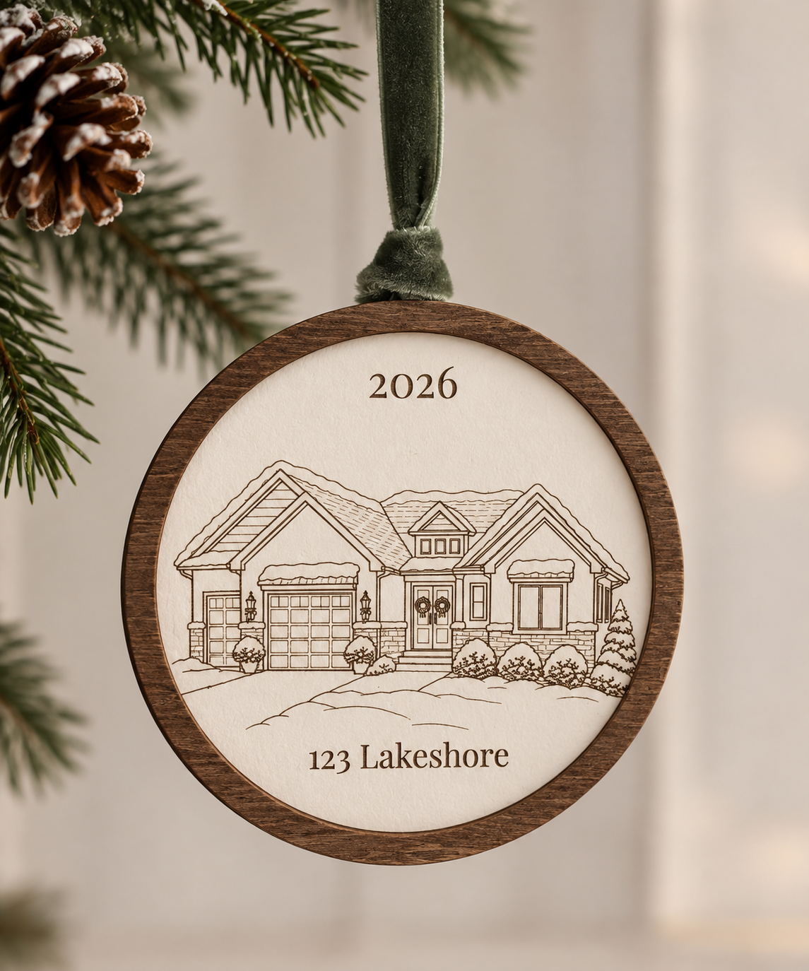 Personalized Home Engraved Christmas Ornament