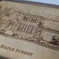 Custom Engraved Home Portrait – Personalized House Drawing on Wood