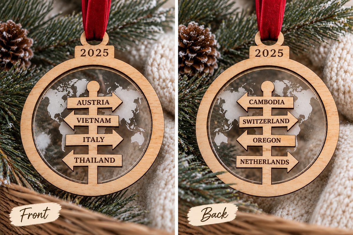 Personalized Travel Memories Ornament