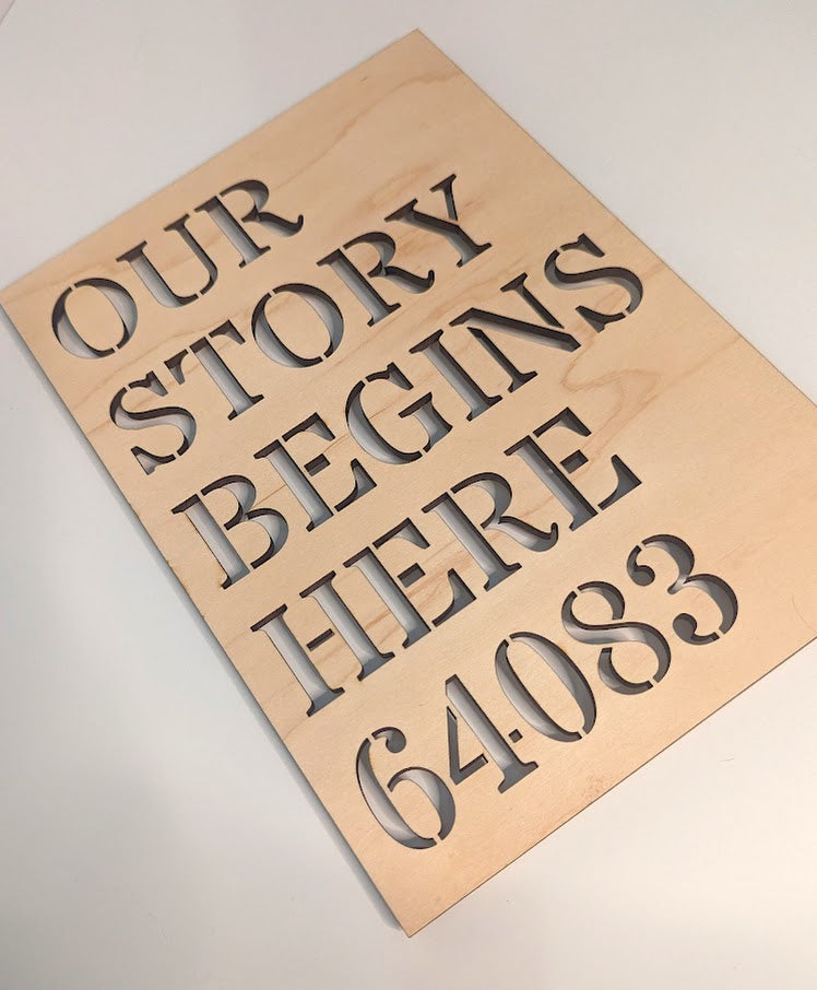 Our Story Begins Here Sign – A Bit Peculiar/Lake Life