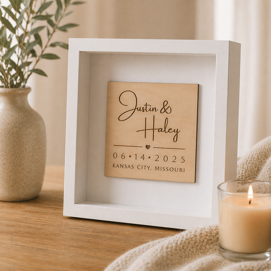 Personalized Wedding Day Sign -Custom Engraved Keepsake